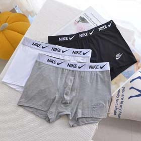 NlKE Men's Fashion Solid Color Breathable Underwear Boxer Briefs 3pcs-2417  